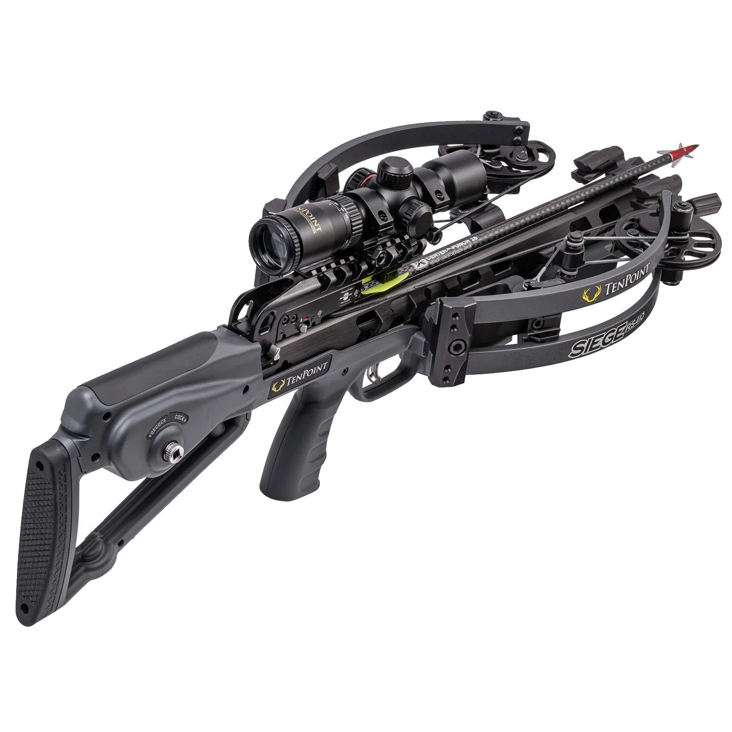 TenPoint Crossbow Siege RS410 ACUslide RangeMaster Pro Scope Graphite Grey CB21012-1819 W/ Free Case & CenterPunch Broadheads 7 TenPoint Crossbow Siege RS410 ACUslide RangeMaster Pro Scope Graphite Grey CB21012-1819 W/ Free Case & CenterPunch Broadheads - Image 5