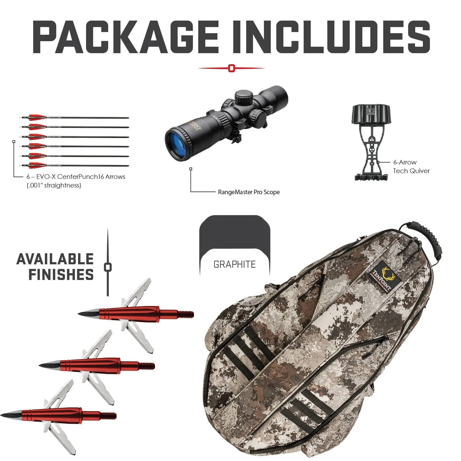 TenPoint Crossbow Siege RS410 ACUslide RangeMaster Pro Scope Graphite Grey CB21012-1819 W/ Free Case & CenterPunch Broadheads 4 TenPoint Crossbow Siege RS410 ACUslide RangeMaster Pro Scope Graphite Grey CB21012-1819 W/ Free Case & CenterPunch Broadheads - Image 2